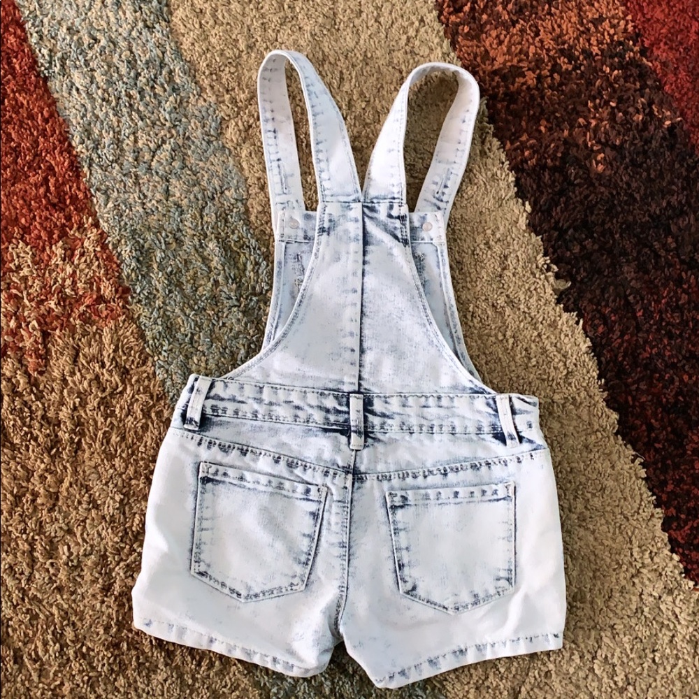 Acid washed overalls